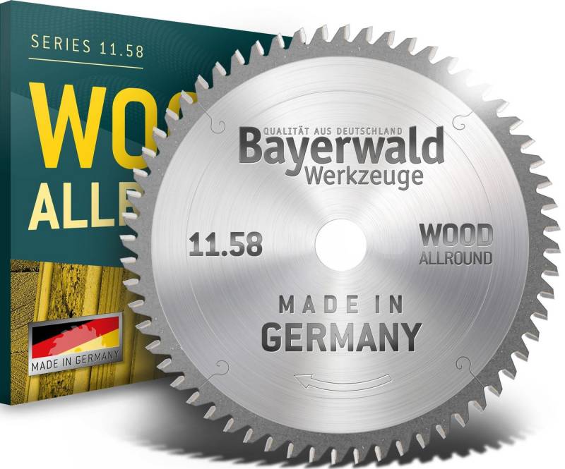 QUALITÄT AUS DEUTSCHLAND Bayerwald Werkzeuge Kappsägeblatt HM Kreissägeblatt - 205 x 2.8/1.8 x 18 Z64 WZ von QUALITÄT AUS DEUTSCHLAND Bayerwald Werkzeuge