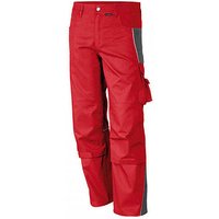 QUALITEX® Herren Arbeitshose „pro mg 245“ rot/grau Größe 48 von QUALITEX®