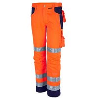 QUALITEX® unisex Warnschutzhose orange, marine Größe 106 von QUALITEX®