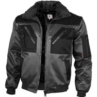 Pilotjacke mit Teddyfutter 1000 Gr. m grau/schwarz - Qualitex von QUALITEX