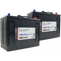 Ersatzakku 2x 12V 105Ah passend Arbeitsbühne els Makine Junior ELS5.5 von QUALITY BATTERIES