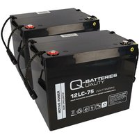 Quality Batteries - Ersatzakku f. Comet Alpha & Comet Meteor 2x Bleiakku 12LC-75 12V 75Ah zyklenfest qb von QUALITY BATTERIES