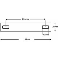 Flachverbinder Batterieverbinder 144mm M6 von QUALITY BATTERIES