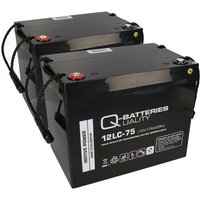 Quality Batteries - Ersatzakku f. Comet Alpha & Comet Meteor 2x Bleiakku 12LC-75 12V 75Ah zyklenfest qb von QUALITY BATTERIES