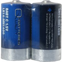 Q-Batteries Baby Batterie LR14 c 1,5V Alkaline Zellen (2er Folie) von QUALITY BATTERIES