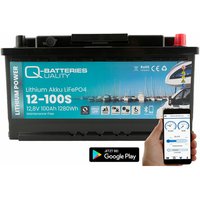 Quality Batteries - Q-Batteries Lithium Akku 12-100S 12,8V 100Ah 1280Wh LiFePO4 Batterie mit Bluetooth von QUALITY BATTERIES