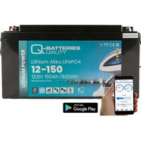 Quality Batteries - Q-Batteries Lithium Akku 12-150 12,8V 150Ah 1920Wh LiFePO4 Batterie mit Bluetooth von QUALITY BATTERIES