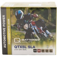 Quality Batteries - Q-Batteries QTX5L sla agm Motorradbatterie 12V 4Ah 60A inkl. 7,50€ Pfand von QUALITY BATTERIES