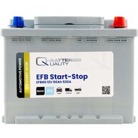 Quality Batteries - Q-Batteries Start-Stop efb Autobatterie EFB60 12V 60Ah 520A inkl. 7,50€ Pfand von QUALITY BATTERIES