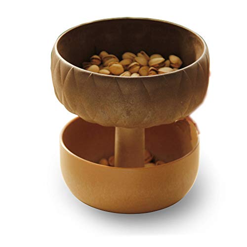 QUALY Acorn Snack Schüssel in Braun, Höhe: 14 cm, Ø 17.5 cm von QUALY