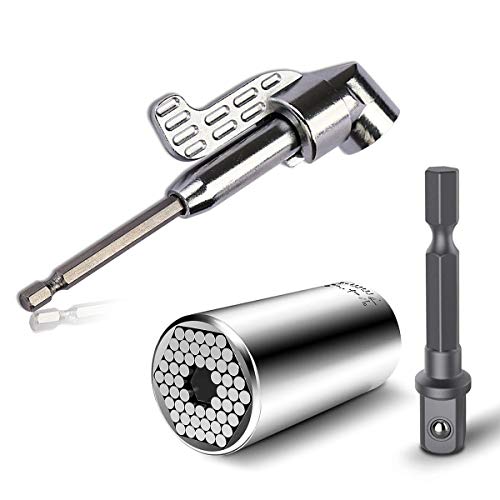 QUANHAOConvertitore universale di lotti lunghi manicotto esagonale 105 ° Strumento multifunzione di riparazione unghie adatto a tutte le forme 7-19mm (Convertitore batch 3 in 1 lungo) von QUANHAO