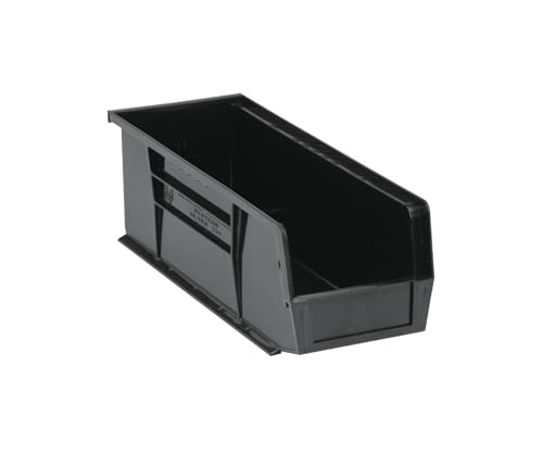 QUANTUM STORAGE SYSTEMS K-QUS234BK-6 Ultra-Stack- und Hängebehälter, 36 x 14 x 12,7 cm, Schwarz, 6 Stück von QUANTUM STORAGE SYSTEMS