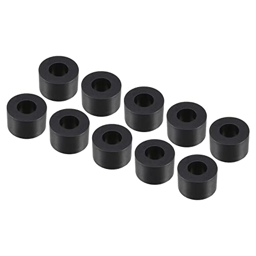 QUARKZMAN 0.63" OD 0.3" ID 0.4" Gummiflache Unterlegscheiben x 10STK. Tülle Ring O-Ring Schlauch Unterlegscheiben Dichtung für Wasserzähler Klempner, [schwarz, isoliert] von QUARKZMAN