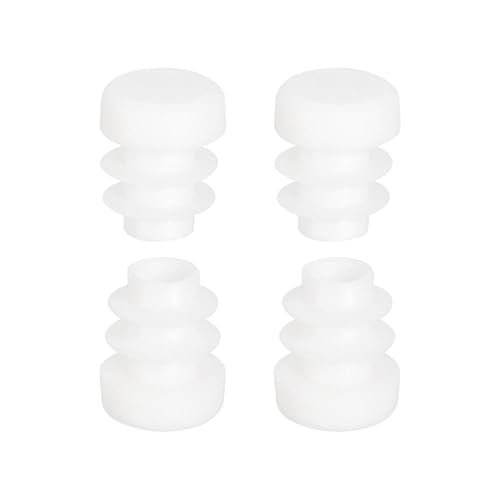 QUARKZMAN 1/2"(12mm) Runder Kunststoffstopfen, 4 Stück Weiße Rohrstopfen Kunststoffstopfen Kappe Einsatz Gleitstück für Metallrohre Zaun Tisch Stühle Möbel von QUARKZMAN