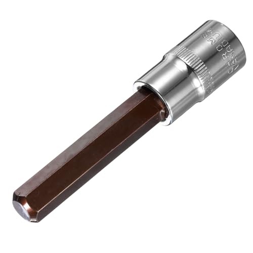 QUARKZMAN 1/2" Antrieb x H12 (12mm) Sechskant-Bit-Steckdose, S2-Stahl-Bits CR-V-Steckdosen 4" Länge Verwendung mit Ratschenschlüssel, Schiebestange, Verlängerungsstange von QUARKZMAN