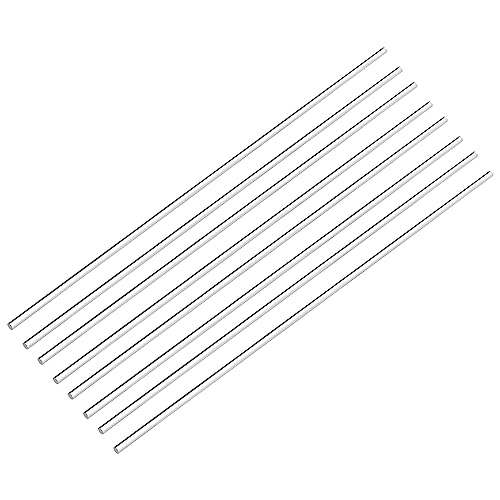 QUARKZMAN 1/8" Durchmesser 10" Länge Acryl Rund Stab x 8Stk Solid Plastik PMMA Stange Stick für Pflanze Pfähle Vorhang zieht zurückhaltende DIY Handwerk [Klar] von QUARKZMAN