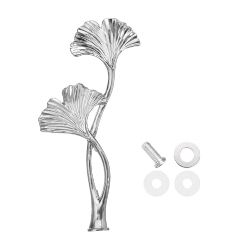 QUARKZMAN 1 Etagen Kuchen Tablett Ständer Griff Metall Kuchenständer Halter Cupcake Dessert Teller Hardware Befestigung Griff Ständer für Hochzeit Party Festival Kuchenplatte, Silber (Blume) von QUARKZMAN