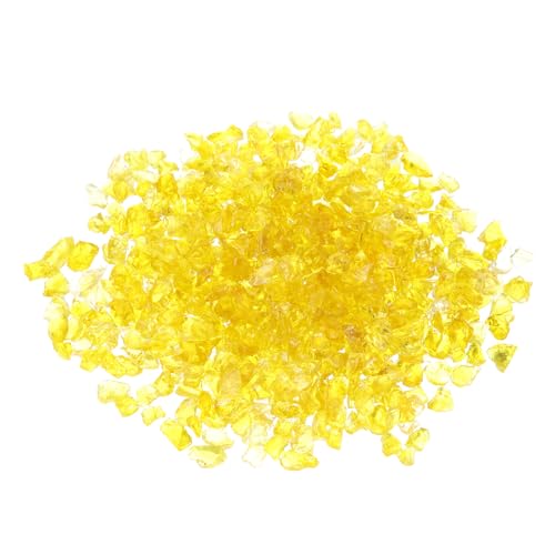 QUARKZMAN 1 Pfund Feuer Glas Felsen 6-9mm Hoch Glanz Reflektierend Feuer Stelle Glas für Kamin Feuer Stelle Tisch Zuhause Garten Dekoration Vase Füller Landschaftsgestaltung Gelb QUARKZMAN 1 Pfund Feuer Glas Felsen 6-9mm Hoch Glanz Reflektierend Feuer Stelle Glas für Kamin Feuer Stelle Tisch Zuhause Garten Dekoration Vase Füller Landschaftsgestaltung Gelb von QUARKZMAN