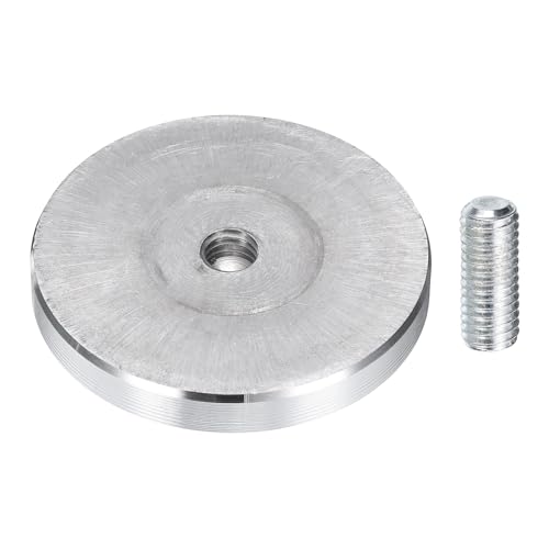 QUARKZMAN 1 Stück runde Aluminiumscheibe, M8-Gewinde, 50 mm Durchmesser, Aluminium-Kreisscheibe, Glasplattenadapter für Glastische, Möbel, Couchtische, Silber QUARKZMAN 1 Stück runde Aluminiumscheibe, M8-Gewinde, 50 mm Durchmesser, Aluminium-Kreisscheibe, Glasplattenadapter für Glastische, Möbel, Couchtische, Silber von QUARKZMAN