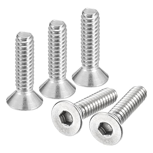 QUARKZMAN 50Stk #10-24x3/4" Flach Senkkopf Steckdose Kappe Schrauben 304 Edelstahl Sechskant Steckdose Flachkopf Schrauben Voll Gewinde Senkkopf Bolzen von QUARKZMAN