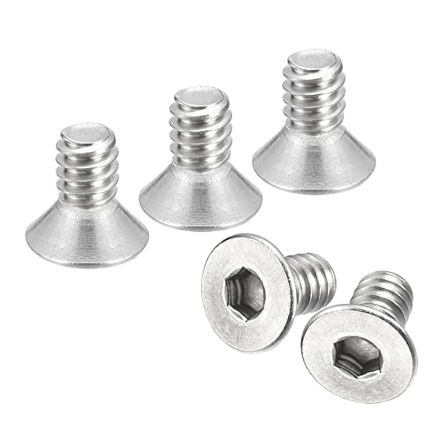 QUARKZMAN 25Stk #10-24x3/8" Flach Senkkopf Steckdose Kappe Schrauben 304 Edelstahl Sechskant Steckdose Flachkopf Schrauben Voll Gewinde Senkkopf Bolzen von QUARKZMAN