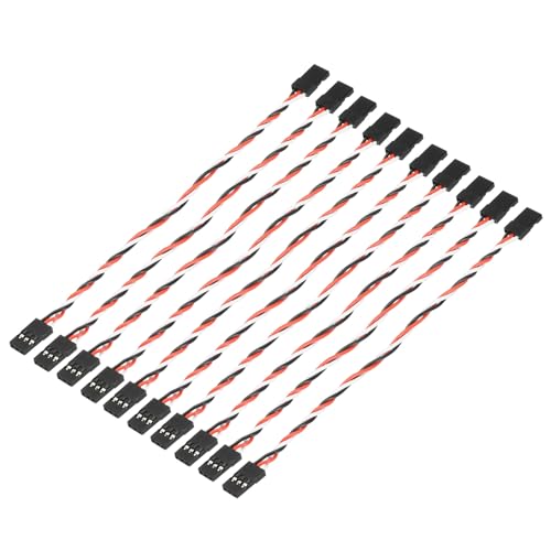 QUARKZMAN 10 Stück 3-Pin Servo Verlängerungskabel Stecker Twist Wire Male to Male 5,9 Zoll 26AWG 30-Cores Servo Empfänger Kabel für RC Modellflugzeug QUARKZMAN 10 Stück 3-Pin Servo Verlängerungskabel Stecker Twist Wire Male to Male 5,9 Zoll 26AWG 30-Cores Servo Empfänger Kabel für RC Modellflugzeug von QUARKZMAN