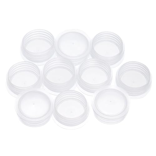 QUARKZMAN 10 Stück 4/5 Zoll Salzstreuer Stopfen, Kunststoff Salzstreuer Verschlussstopfen Transparenter Ersatzstopfen Flaschenkappen Wiederverwendbare klare runde Kunststoff-Endkappe von QUARKZMAN