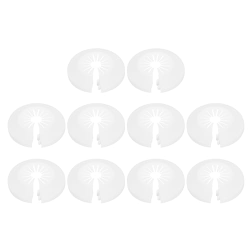 QUARKZMAN 10 Stück Flansch Rohr Abdeckung Dekoration 0.39" Bis 0.98" (10-25mm) Plastik Aufsteck Wandloch Abdeckung Unter Spüle Rohr Heizkörper Abdeckung Kragen Für Bad Küche Toilette Weiß von QUARKZMAN