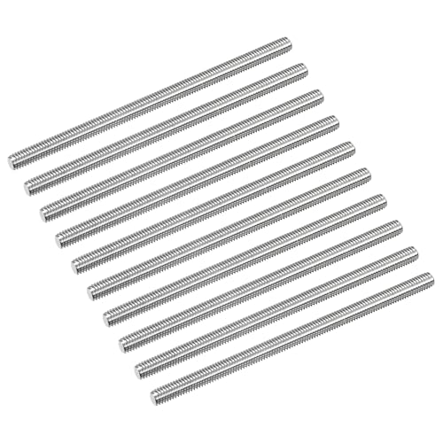 QUARKZMAN 10 Stück Gewindestange M6 x 110mm Vollgewindestange 304 Edelstahl V2A Gewindestangen A2 Metrisch Gewindebolzen VA Gewindestab Rechtsgewinde Gewindestift von QUARKZMAN