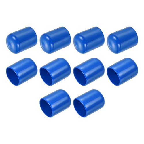 QUARKZMAN 10 Stück Gummikappen, 19 mm Rohrstopfen Endkappe Rund Schutzkappen Pfostenkappe Abdeckkappen Zaunpfosten Endspitze Kappen für Gartenstühle Tischbeine Möbelfüße Gleiter, Blau von QUARKZMAN