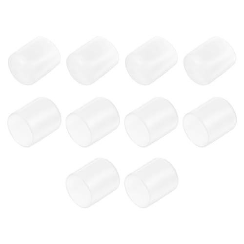 QUARKZMAN 10 Stück Gummikappen, 28mm Rohrstopfen Endkappe Rund Schutzkappen Pfostenkappe Abdeckkappen Zaunpfosten Endspitze Kappen für Gartenstühle Tischbeine Möbelfüße Gleiter, Klar von QUARKZMAN