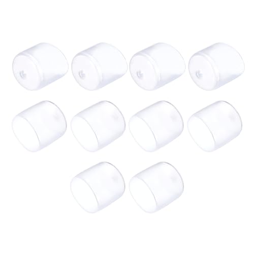 QUARKZMAN 10 Stück Gummikappen, 25mm Rohrstopfen Endkappe Rund Schutzkappen Pfostenkappe Abdeckkappen Zaunpfosten Endspitze Kappen für Gartenstühle Tischbeine Möbelfüße Gleiter, Klar von QUARKZMAN