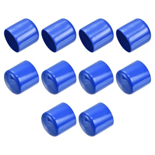QUARKZMAN 10 Stück Gummikappen, 40mm Rohrstopfen Endkappe Rund Schutzkappen Pfostenkappe Abdeckkappen Zaunpfosten Endspitze Kappen für Gartenstühle Tischbeine Möbelfüße Gleiter, Blau von QUARKZMAN