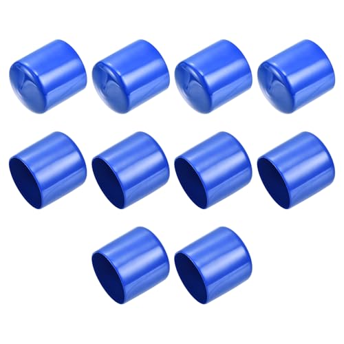 QUARKZMAN 10 Stück Gummikappen, 45mm Rohrstopfen Endkappe Rund Schutzkappen Pfostenkappe Abdeckkappen Zaunpfosten Endspitze Kappen für Gartenstühle Tischbeine Möbelfüße Gleiter, Blau von QUARKZMAN