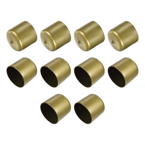 QUARKZMAN 10 Stück Gummikappen, 42mm Rohrstopfen Endkappe Rund Schutzkappen Pfostenkappe Abdeckkappen Zaunpfosten Endspitze Kappen für Gartenstühle Tischbeine Möbelfüße Gleiter, Gold von QUARKZMAN