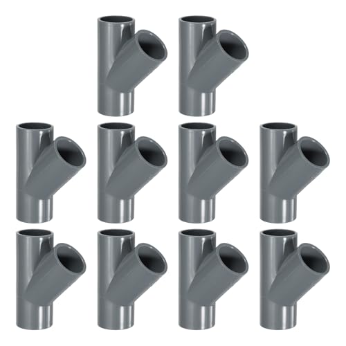 QUARKZMAN 10 Stück PVC Fitting, 3 Weg 45 Grad 1" 0.98" PVC Verbinder PVC Bogen PVC Rohr Fitting PVC Kupplung PVC Möbel Eckverbinder Für DIY Garten Stützstruktur, Grau QUARKZMAN 10 Stück PVC Fitting, 3 Weg 45 Grad 1" 0.98" PVC Verbinder PVC Bogen PVC Rohr Fitting PVC Kupplung PVC Möbel Eckverbinder Für DIY Garten Stützstruktur, Grau von QUARKZMAN
