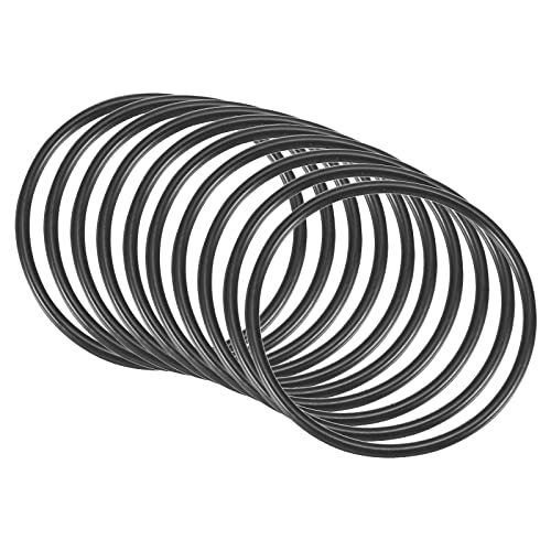 QUARKZMAN 10 Stücke Nitrilkautschuk O-Ring Runde Gummiringe 50mm x 45mm x 2,5mm für Wasserhahn Klempner Reparatur Dichtung Verbindung, Schwarz von QUARKZMAN