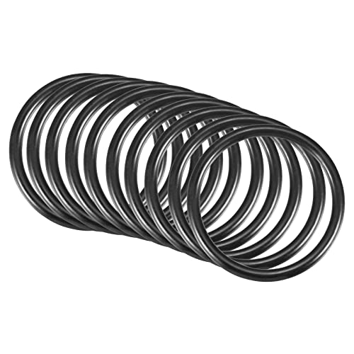 QUARKZMAN 10 Stücke Nitrilkautschuk O-Ring Runde Unterlegscheibe 38mm x 32mm x 3mm für Wasserhahn Klempner Reparatur Dichtung Verbindung, Schwarz von QUARKZMAN