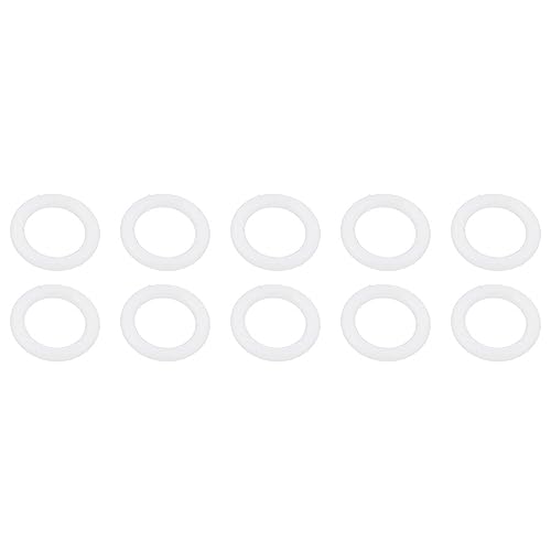 QUARKZMAN 10.6mm ID Plastik Ringe für Roman x 50Stk. Römische Blinde Gardinenringe für Duschvorhänge und Küchen Weiß von QUARKZMAN