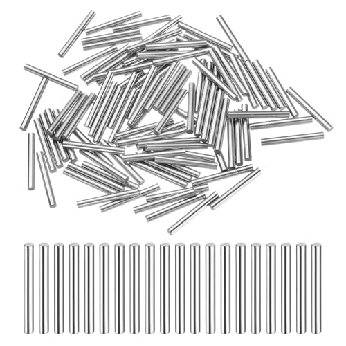 QUARKZMAN 100 Stück Zylinderstifte Rostfrei, 2x18mm Spannstift Passstift, Silberton Metallstifte Metallstifte, Dübelstifte Bolzen Metall für DIY, Möbel, Bastelprojekte von QUARKZMAN
