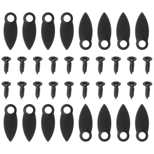 QUARKZMAN 100 Stück Bilderrahmen Rückhalte Hardware Clips mit 100 Stück Schrauben Foto Rahmen Drehknopf Befestigungen Rückhalte Clip für das Aufhängen von Bildern Zeichnen, Schwarz von QUARKZMAN