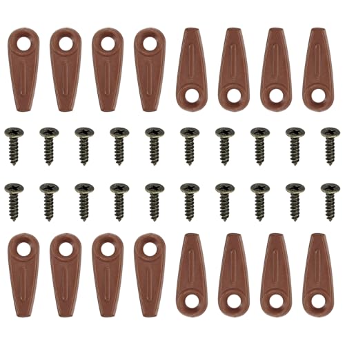QUARKZMAN 100 Stück Bilderrahmen Rückwand Hardware Clip mit 100 Stück Schrauben Drehknopf Befestigungssatz Bilderrahmen Rückwand Clips zum Aufhängen von Bildern, Zeichnen, Braun von QUARKZMAN
