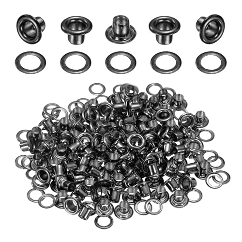 QUARKZMAN 100 Stück Ösen 3 mm Innen-Ø Messing Ösen Metallösen Rostfrei Planenösen Grommet Kit mit Unterlegscheiben Eyelets für Banner Leder Schuhe Handtaschen Vorhänge Bastel, Schwarz QUARKZMAN 100 Stück Ösen 3 mm Innen-Ø Messing Ösen Metallösen Rostfrei Planenösen Grommet Kit mit Unterlegscheiben Eyelets für Banner Leder Schuhe Handtaschen Vorhänge Bastel, Schwarz von QUARKZMAN