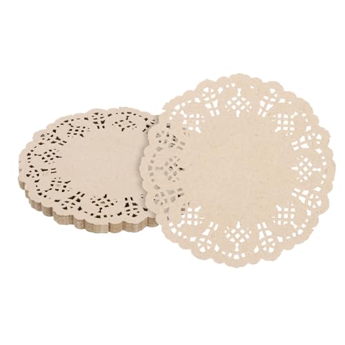 QUARKZMAN 100 Stück Papierdeckchen, 3,5 Zoll Spitzenpapierdeckchen, Einweg-Papier-Tischsets für Kuchen, Teller, Basteln, Partys, Hochzeiten, Tischgeschirr, Braun QUARKZMAN 100 Stück Papierdeckchen, 3,5 Zoll Spitzenpapierdeckchen, Einweg-Papier-Tischsets für Kuchen, Teller, Basteln, Partys, Hochzeiten, Tischgeschirr, Braun von QUARKZMAN