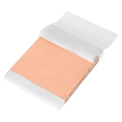 QUARKZMAN 1000 Stück Blattgoldblätter 5,5" x 5,5" Imitationsgoldfolienblätter für Basteln, Bilderrahmen, Skulpturen, Nägel und DIY-Kunstdekoration, Roségold von QUARKZMAN