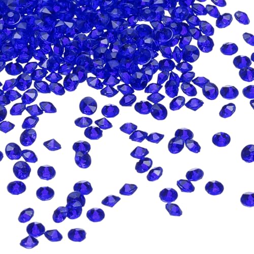 QUARKZMAN 10000 Stück Hochzeitstisch Konfetti Fake Kristalle Acryl Diamanten Strass Vasenfüller Edelsteine für Basteln, Tischdekoration, Brautparty (Dunkelblau, 3mm) von QUARKZMAN
