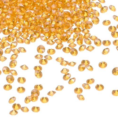 QUARKZMAN 10000 Stück Hochzeitstisch Konfetti Fake Kristalle Acryl Diamanten Strass Vasenfüller Edelsteine für Basteln, Tischdekoration, Brautparty (Hellbraun, 3mm) von QUARKZMAN