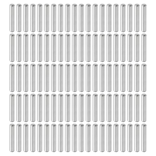 QUARKZMAN 100Stk 3mm x 15mm Dübelstifte, 304 Edelstahl Zylindrische Regalstützpins Positionierstift Regalbefestigungselemente Für Bücherregal Schrank Möbelkomponente (GB119), Silber von QUARKZMAN
