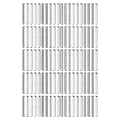 QUARKZMAN 100Stk 3mm x 22mm Dübelstifte, 304 Edelstahl Zylindrische Regalstützpins Positionierstift Regalbefestigungselemente für Bücherregal Schrank Möbelkomponente (GB119), Silber von QUARKZMAN