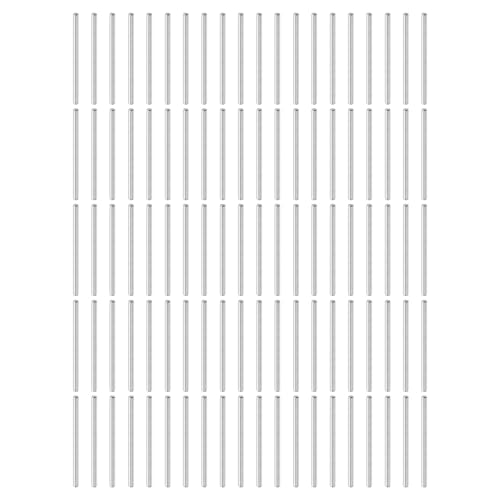 QUARKZMAN 100 Stück Zylinderstifte Rostfrei, 3mm x 50mm Dübelstifte Spannstift, 304 Edelstahl Metallstifte, Silberton Passstift Bolzen Metall für DIY, Möbel, Bastelprojekte von QUARKZMAN